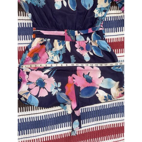 Charlie Jade Floral Romper Boho Chic Beach Club Resort Bohemian Sz S/P - Picture 11 of 13